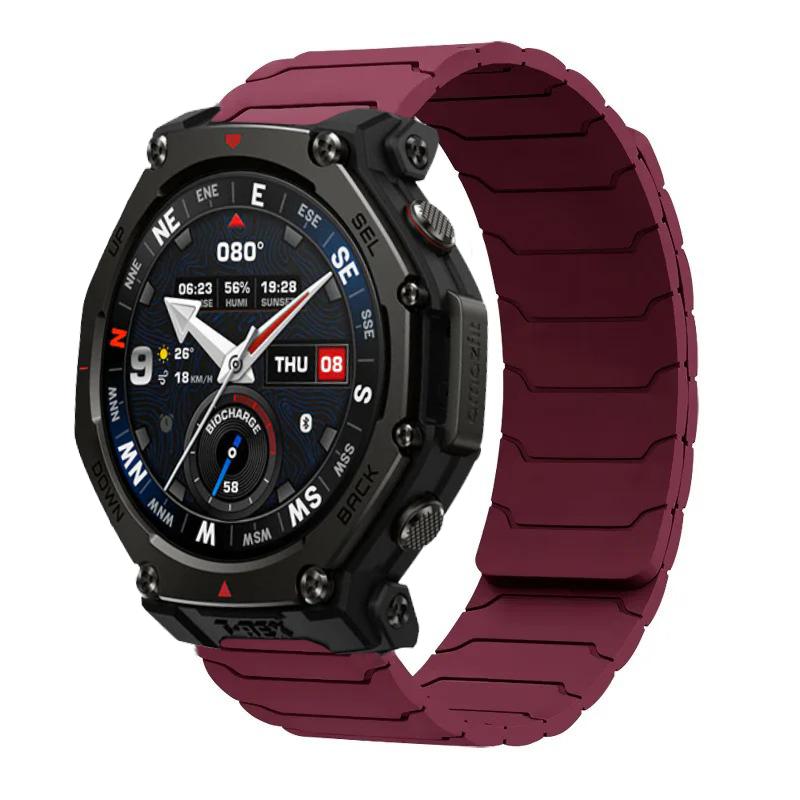 Магнитный силиконовый ремешок 20/22 мм для Amazfit T-Rex3 Pro 48/44 мм Helio Balance 2 Bip 6 Удобный браслет Amazfit Active 2