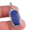 Natural Lapis Lazuli Gemstone Handmade 925 Solid Silver Gift Pendant 1.50" C7C27
