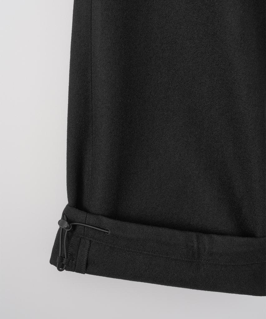 ANOTHER OFFICE Cashmere Banding Easy Pants (Black)