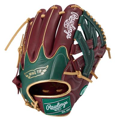 Rawlings HYPER TECH COLOR SYNC GR5FHTCN55W Бейсбольная перчатка для броска, Мягкая, Универсальная, Шелли/Темно-зеленая, 11,75 дюймов, Леворукая