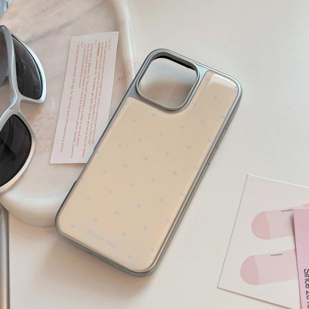 Простая маленькая любовь для чехла на мобильный телефон Apple 17/16promax iPhone 14 конденсация воды 13 гальваническое покрытие 15 сладкий