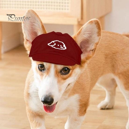 Защитная шляпа от солнца для собак с отверстиями для ушей Бейсбольная кепка для собак Холщовая шляпа для домашних животных Кепка с козырьком для домашних животных для фотографий Косплей вечеринок