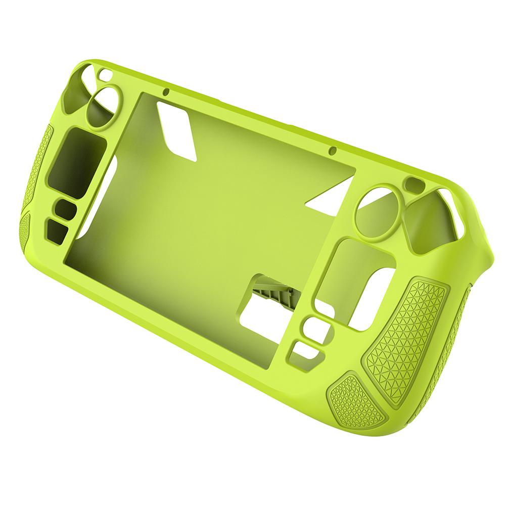 Защитный чехол-оболочка из мягкого силикона с защитой от скольжения, полноразмерный чехол для игровой консоли с подставкой, сменные аксессуары для Steam Deck