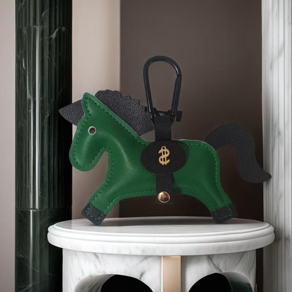 Handmade Stitching Horse Pendant Multi-color Keychain New Trend Bag Charm  Backpack Accessory