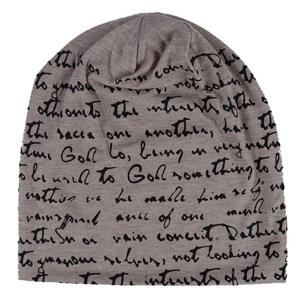 Women's Knit Cap Goth Bonnet Head Wrap Men's Hat Nightcap Hip Hop Beanies