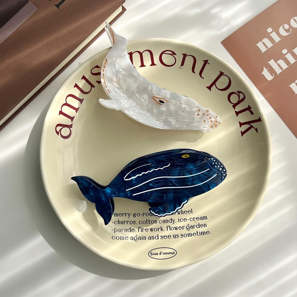 Sweet Sperm Whale Shark Clip Acetic Acid Animal Hair Clip Work Acetate Fish Hair Claw  Friends