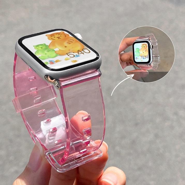 Strap Light Pasek Opaska Etui Case Do Watch 6/5/4/3/2/Se 40/38Mm Czerwony