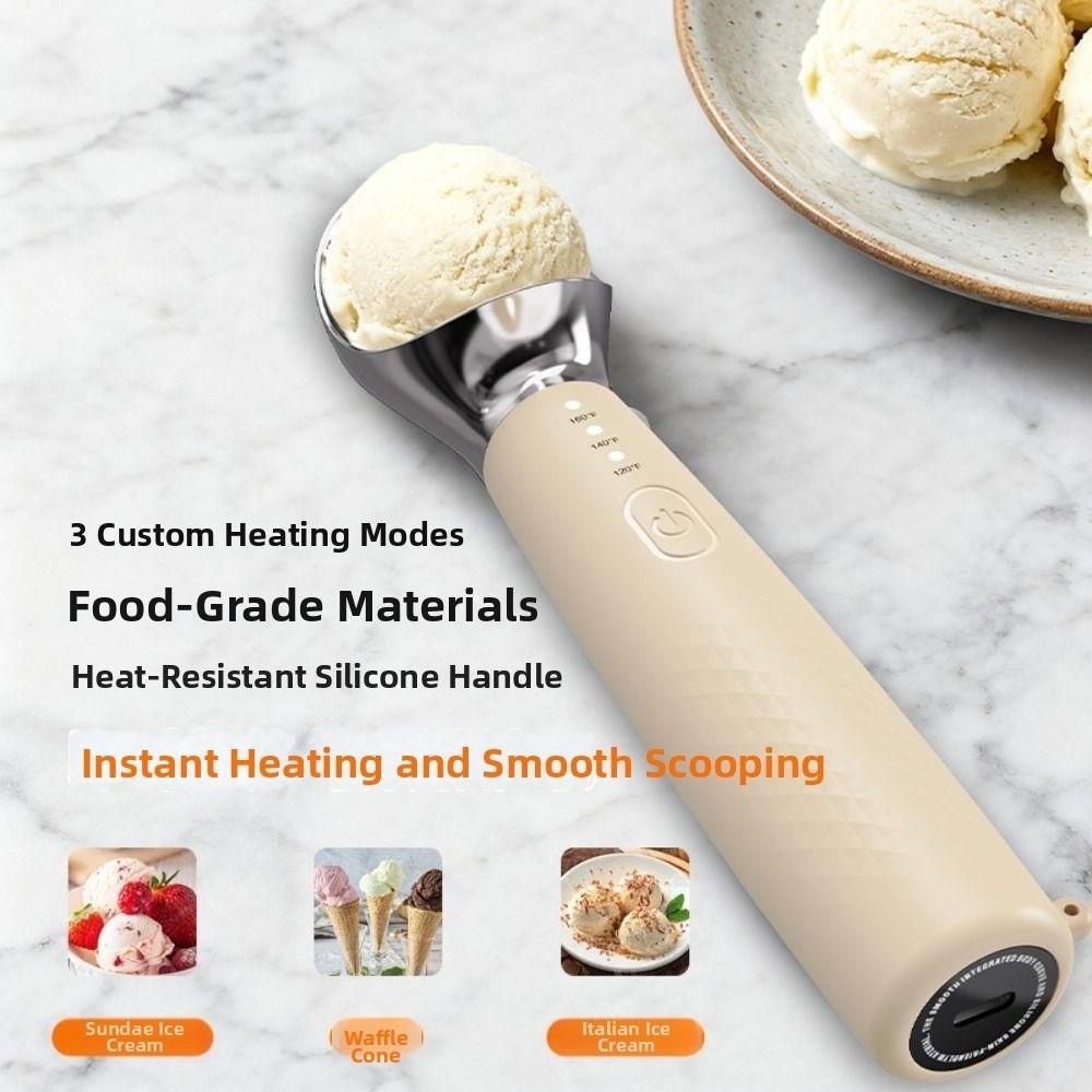 Rapid Heating Heated Ice Cream Scoop Electric Preheat Scooper  for Hard Ice Cream