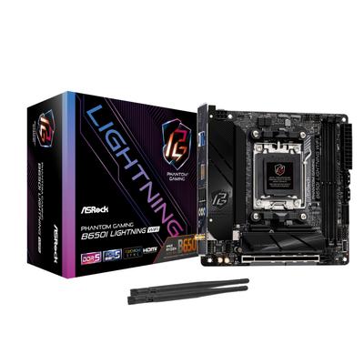 Материнская плата ASRock B650I Lightning WiFi совместима с процессором AMD Ryzen серии 7000 Материнская плата B650 Авторизованный дистрибьютор (Сокет AM5) Мини-ITX
