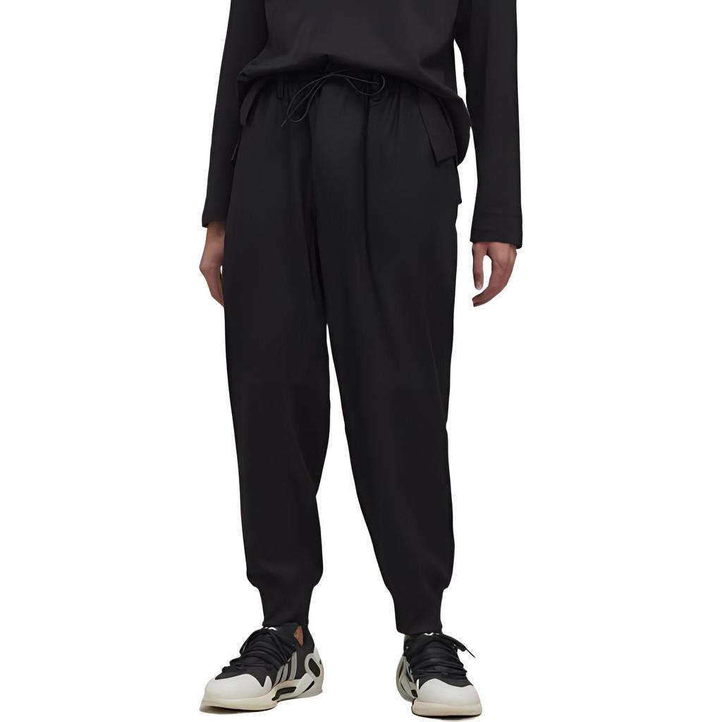 Y-3 Knitted Sweatpants Men's Black Moderate Cuffed Pants HM9345