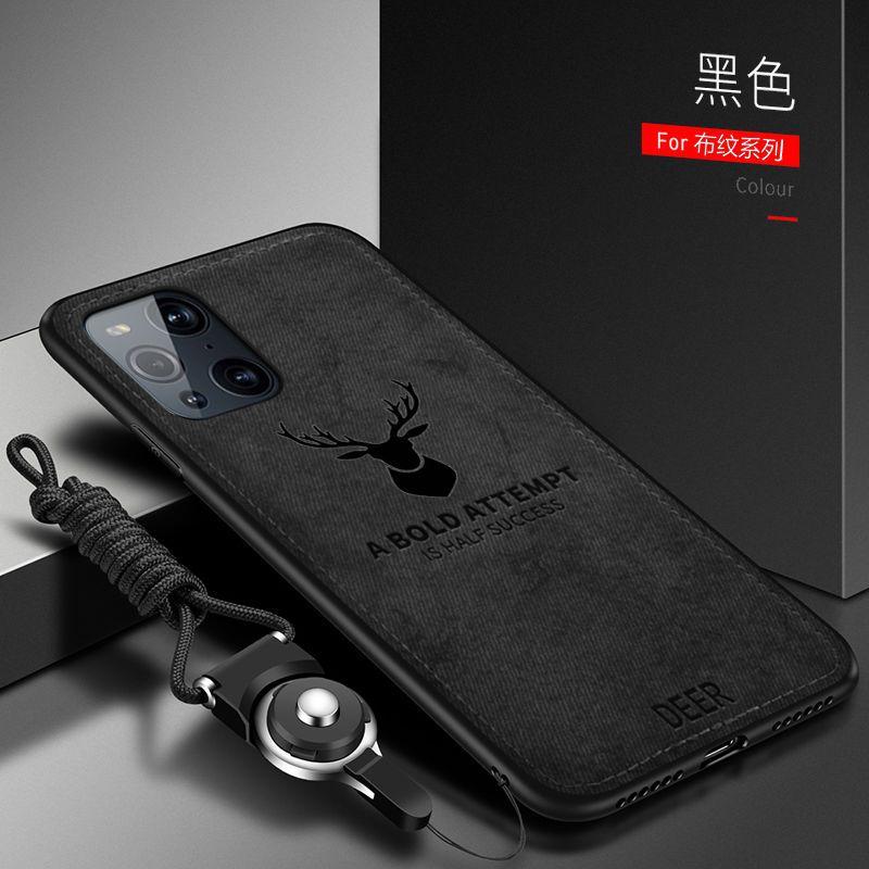 Чехол для OPPO Find X5 X3 Pro Мягкий силикон + Жесткая ткань Олень Тонкий Защитный задний чехол для OPPO Findeed X5 X3 Lite X2