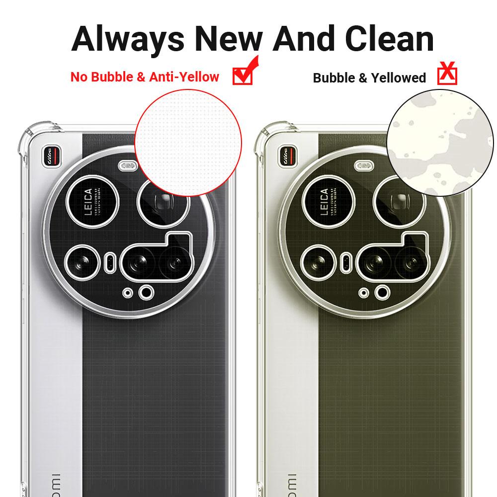 Для Xiaomi 15 Ultra Mi 15Pro Чехол Прозрачный Противоударный Подушка безопасности ТПУ Силиконовый Мягкий Чехол для телефона Для Xiaomi 15 Pro Задняя крышка Fundas