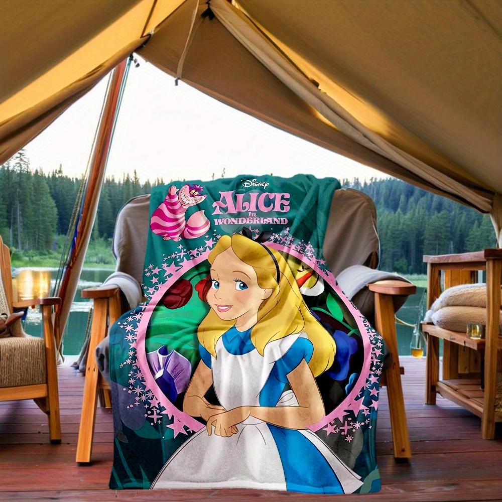 1 шт., Плед Disney «Алиса в Стране чудес», Для гостиной, Пледы для улицы, Путешествия, Кемпинг