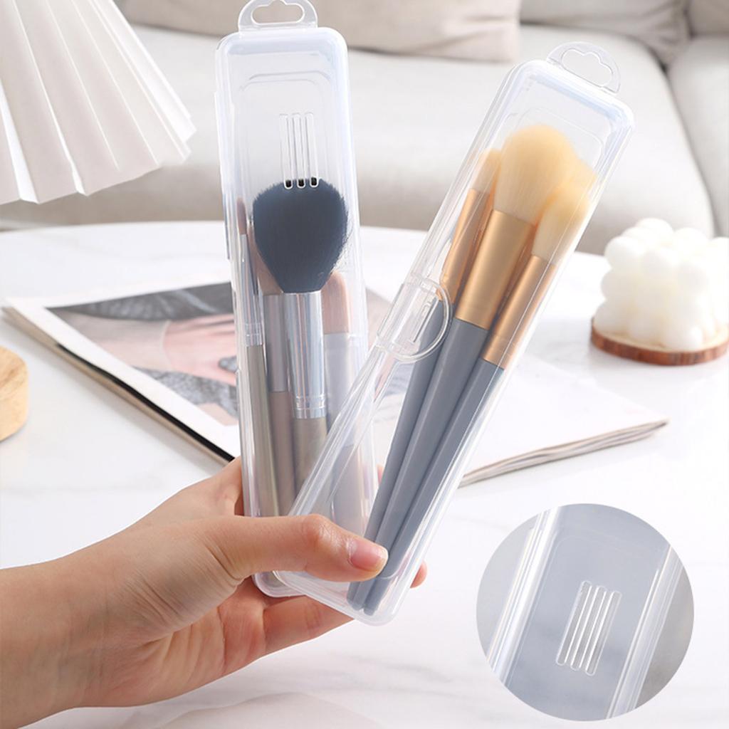 Многофункциональный дорожный держатель для зубной щетки, прозрачный пластиковый органайзер для косметики, портативный кейс для хранения для использования в ванной комнате