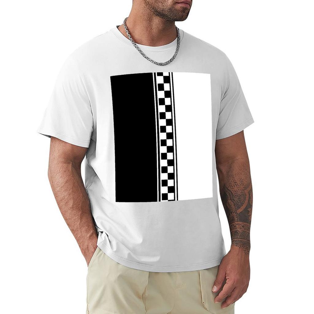 Stylish Black And White Ska Inspired V2 Tshirt Lightweight Hiking Tshirt