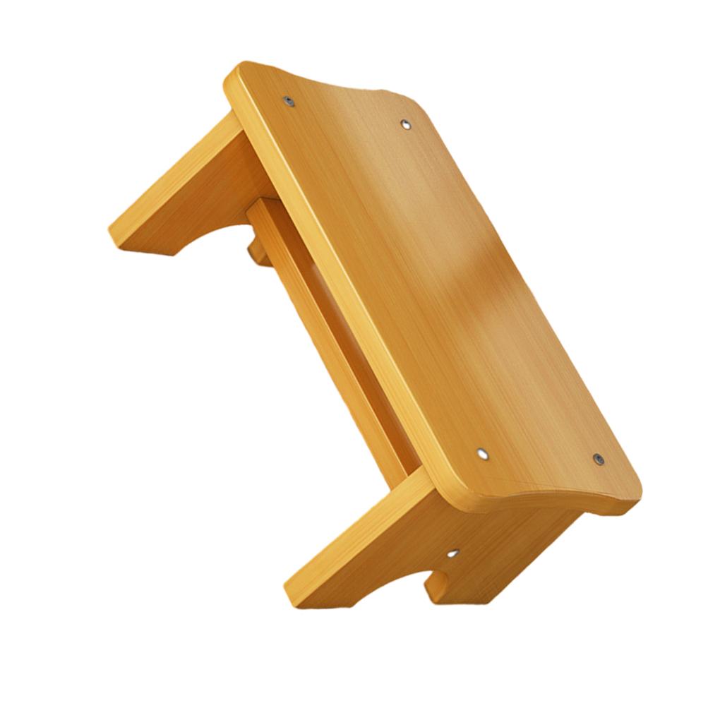 Подставка для ног из бамбукового дерева - безопасная, изысканная, для рукоделия, домашняя низкая табуретка, пуф, скамейка без запаха