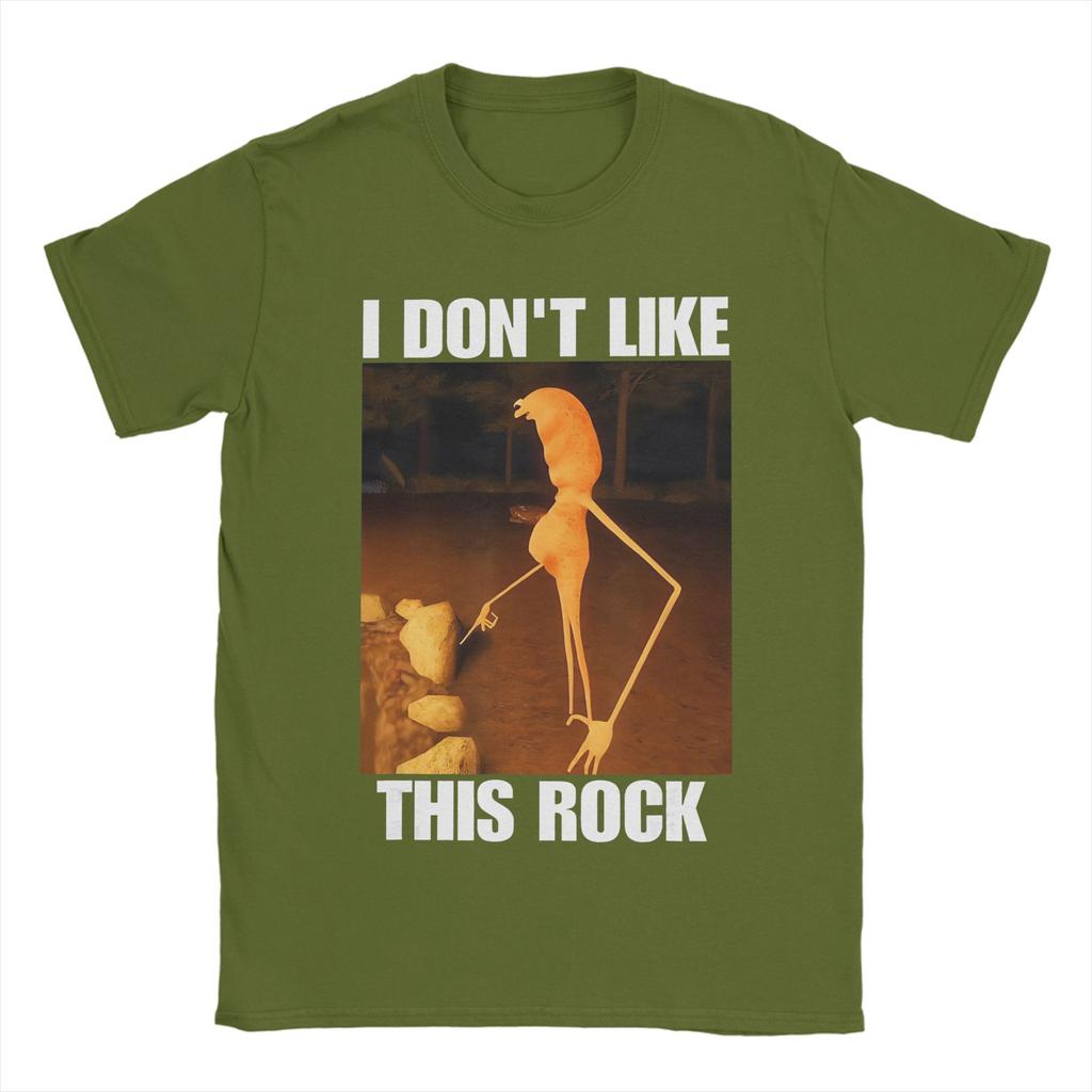 Men Women Graphic Printed Marcus The Worm I Don't Like This Rock Tee T Shirt Cotton T-shirts Clothing