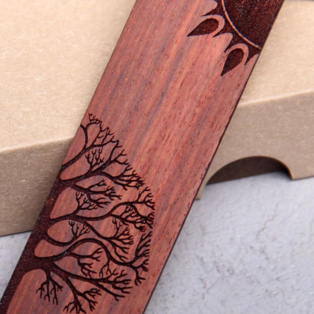 Wooden Bookmarks Unique Vintage Bookmark Handmade Wood Page Mark Engraved Book Marks with Pendant for Book Lovers Gift