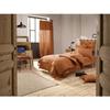Drap housse - Gaia - Gaze de coton - 90 x 190 cm - Orange abricot - OEKO-TEX