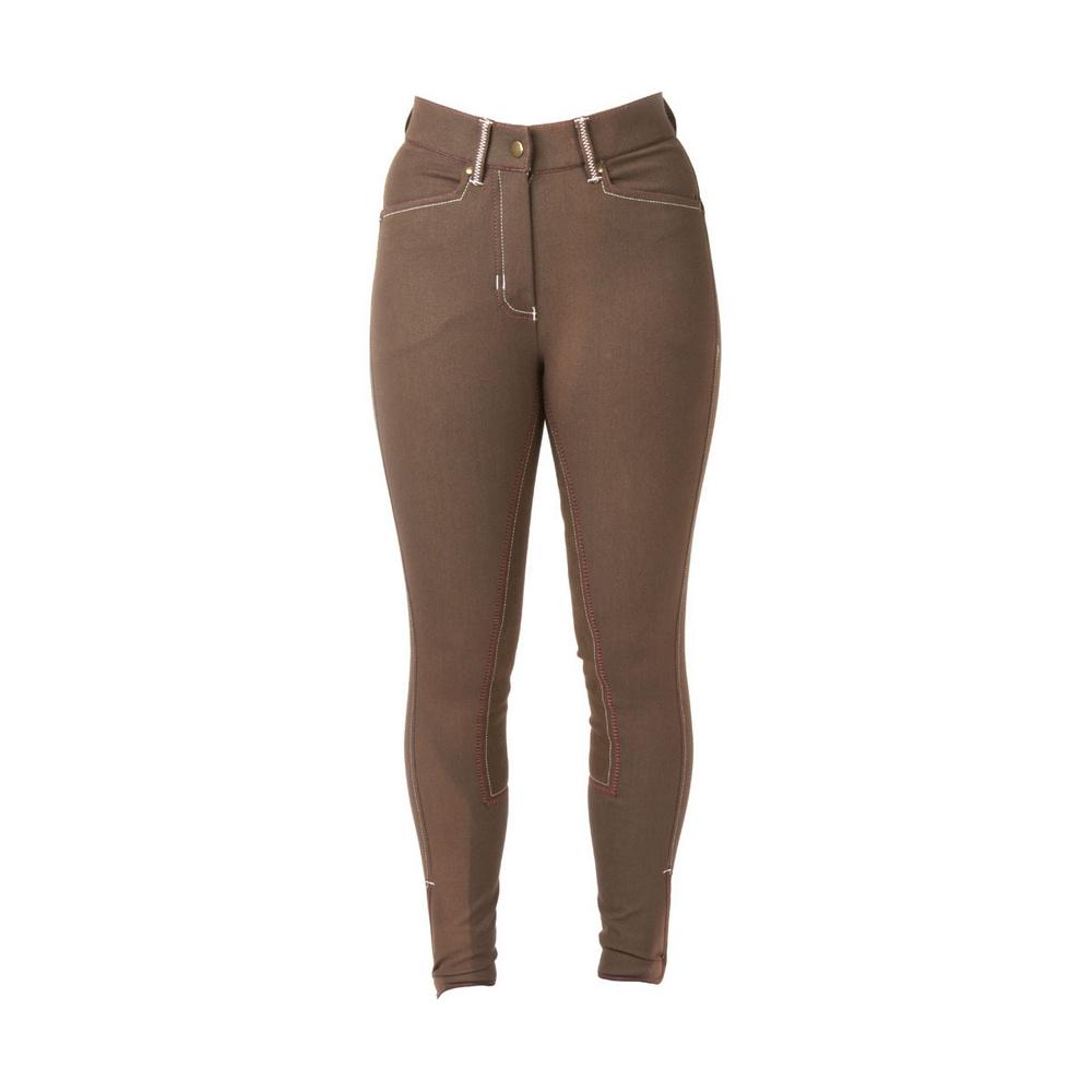 HyPERFORMANCE Womens/Ladies Denim Look With Leather Seat Breeches