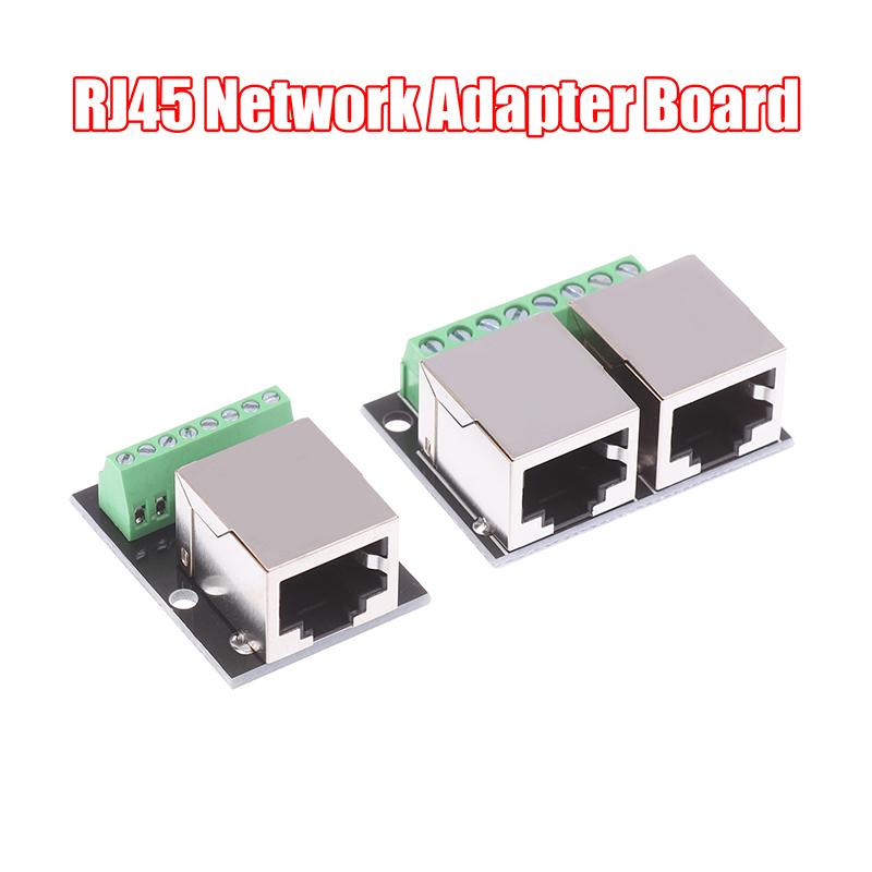 1 шт. Rj45 одинарная/двойная плата адаптера женского пола Сетевой адаптер Rj45 превращает 3,5-шаговый терминал в 8-контактный сетевой адаптер