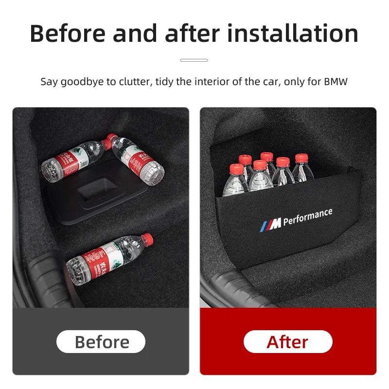 KWYP9 Hot Car Trunk Partition Storage Box M Performance For BMW E46 E90 E60 F30 F10 F30 E39 G20 G30 G32 X1 F48 X2 X3 F25 G01 X5 G