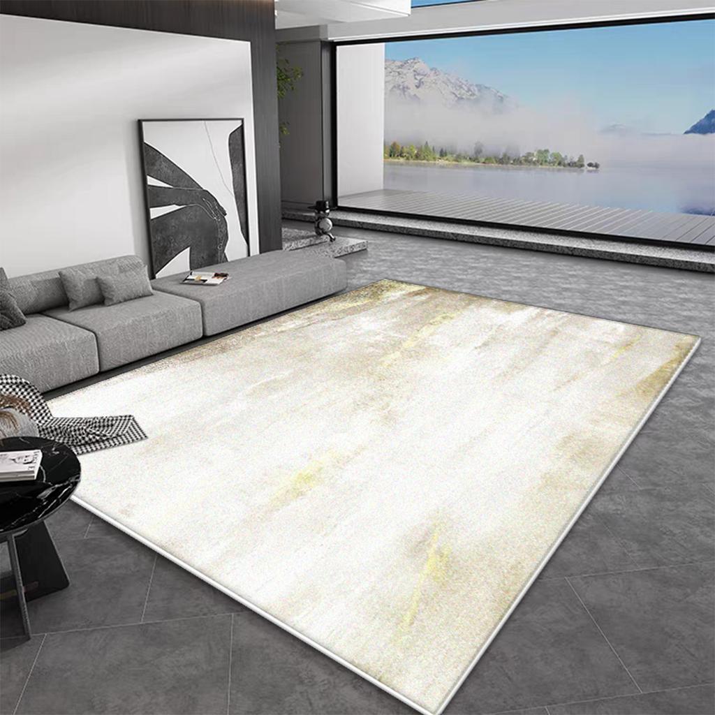 Simple Nordic Luxury Living Room Rug 140x200 Large Bedroom Carpet Fluffy Gold Design Home Decoration Antiskid Hallway Floor Mats