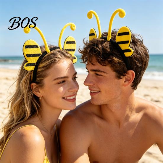 Ladybug Hair Accessory Insect Wing And Antenna Headband, Cute Butterfly Bee Sporty Elastic Hairband Felt Headpiece for Halloween Cosplay Party