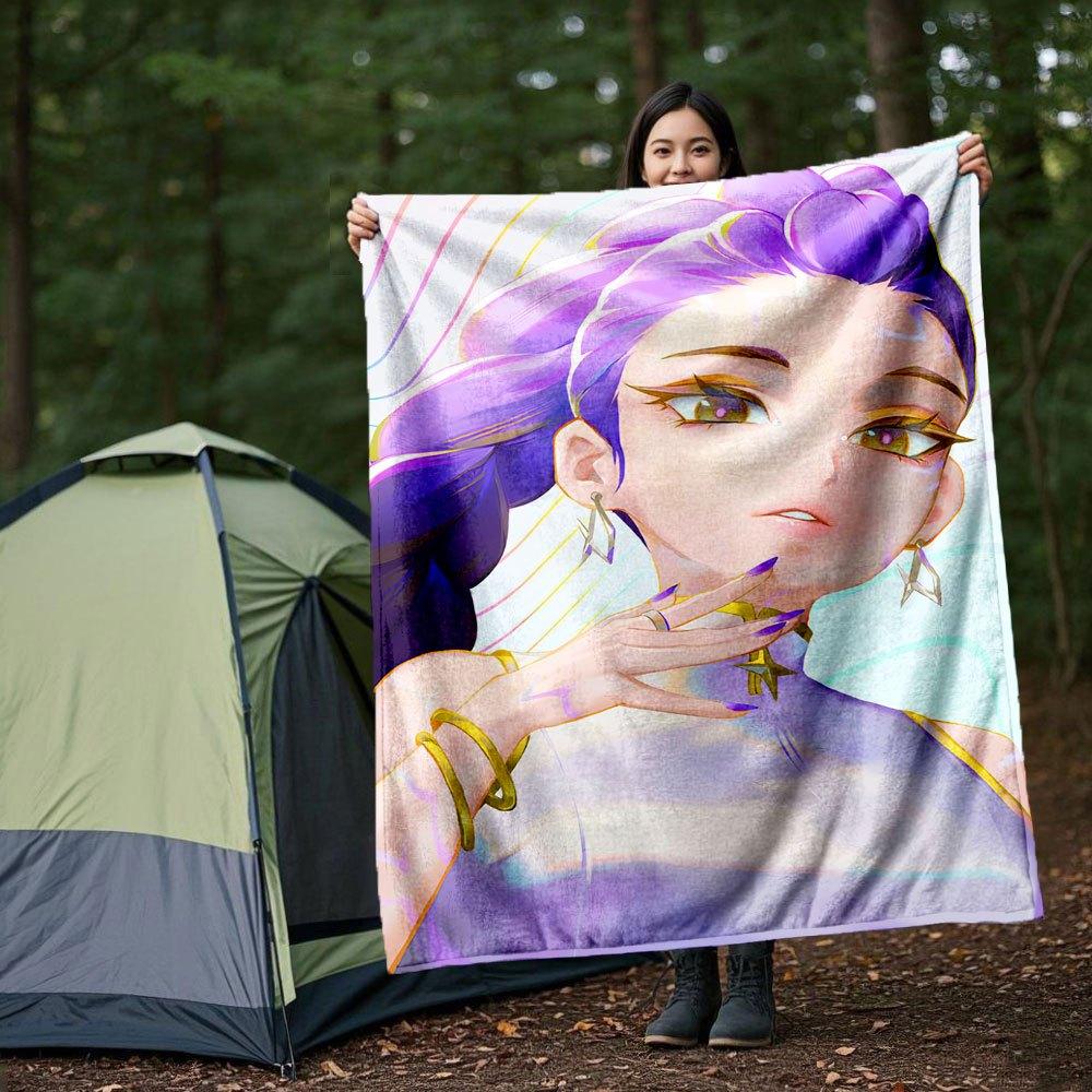 "Vivid Purple Hair Earrings: Add a Pop of Color to Your Look!"Blanket Lightweight Flannel Throw Blanket for Sofa, Bed, Travel, Camping, Livi