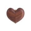 Деревянная коробочка для колец в форме сердца с одним слотом, держатель для колец, винтажная шкатулка для украшений, на день рождения
