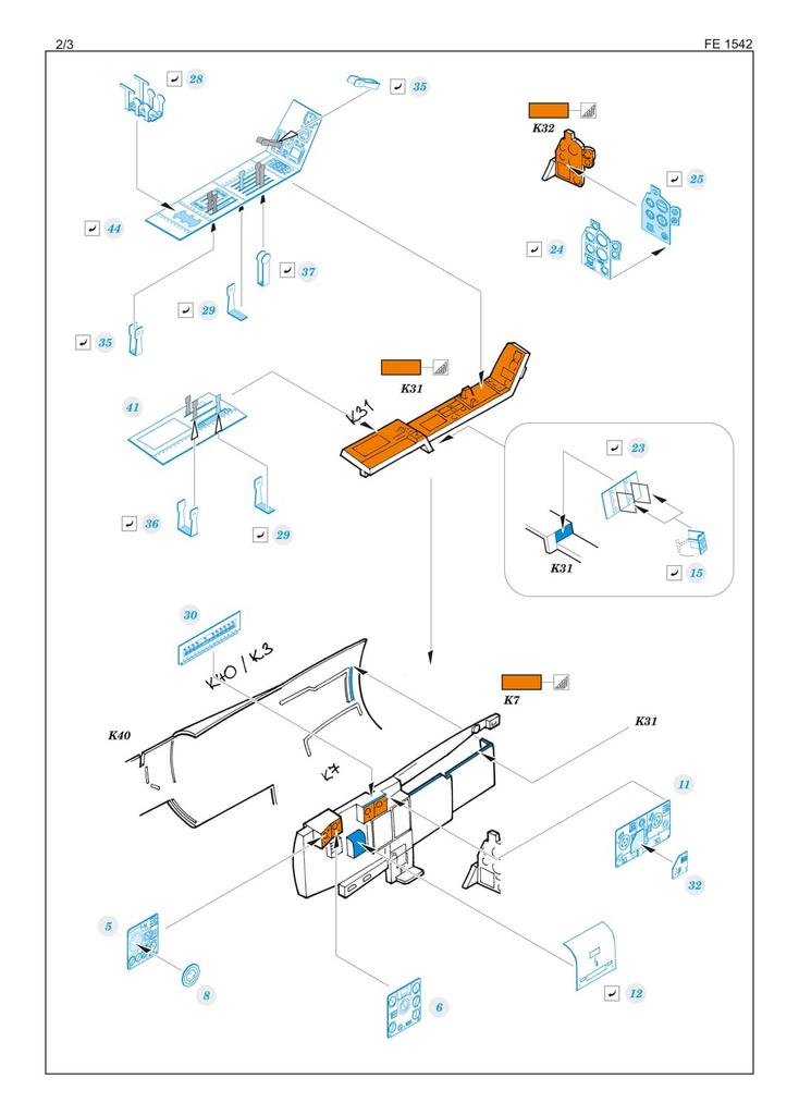 Эдуард 1/48 Do217K Фототравление (для ИКМ) Пластиковые наборы EDUFE1542 (Самолет)