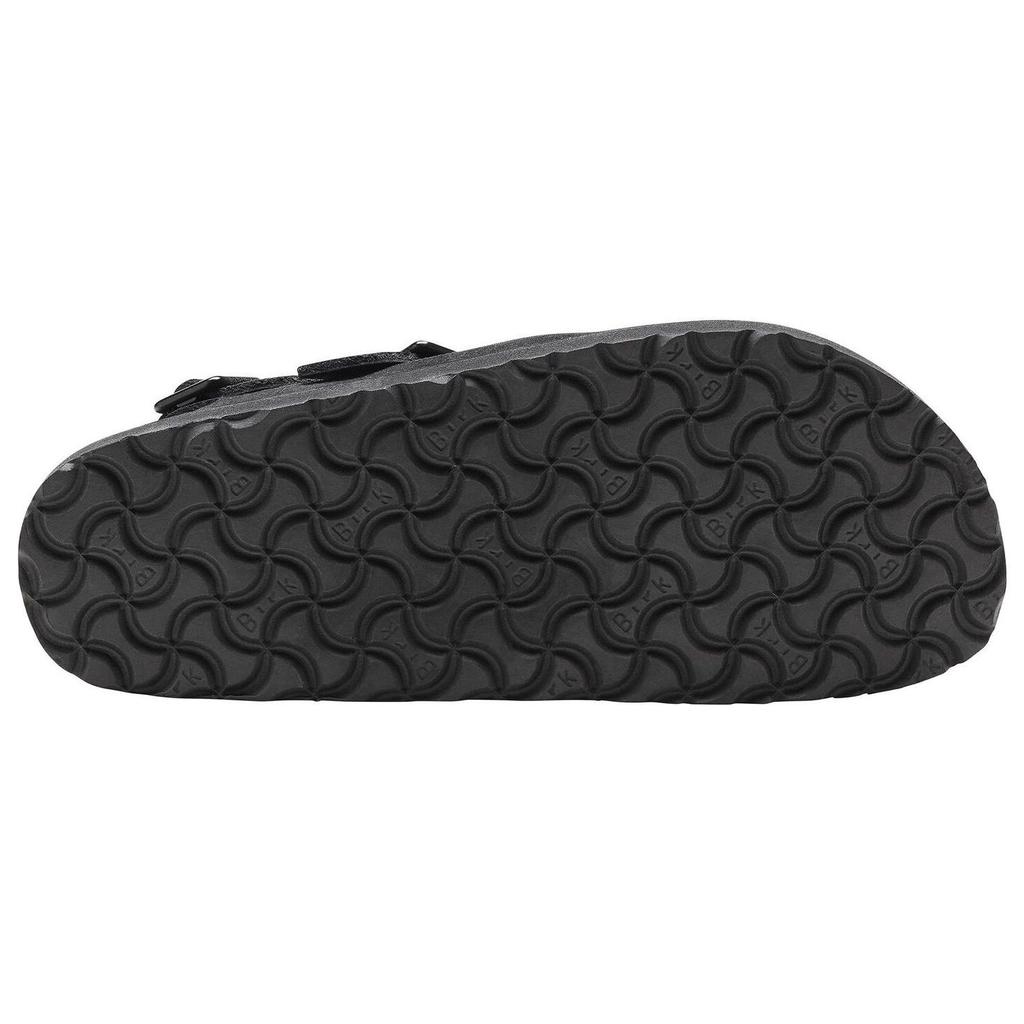 Birkenstock Suede Versatile Fashion Closed-Toe Slippers Unisex slippers Black 1025897