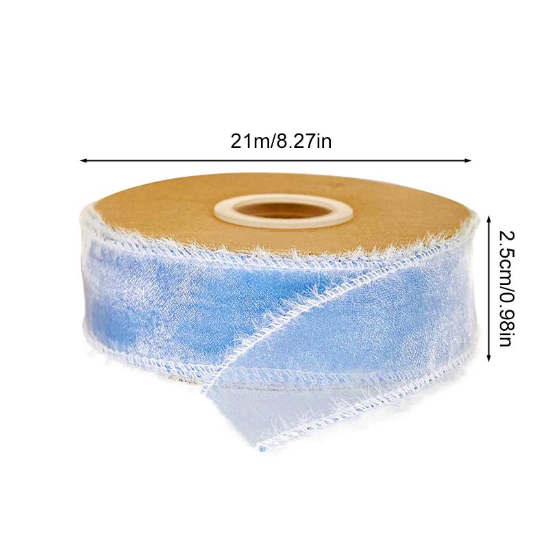 1 рулон градиентной ленты для вечеринок, пряжа «рыбий хвост», 10 ярдов, подарочная упаковка, аксессуары для волос своими руками, материал для шпилек, ширина 25 мм