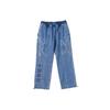 Li Ning Sports Fashion Series Cuffed Washable Long Jeans Men Jeans Denim-Blue AJER001-1
