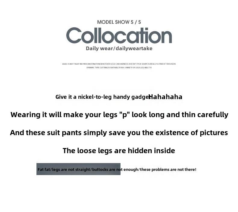 2024 Женские брюки-костюм с высокой посадкой, черные, широкие от бедра — Прилегающие, Повседневные, Высококачественная драпировка для Весны