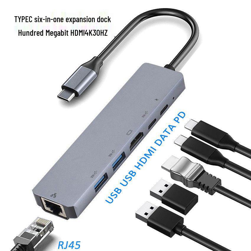 Адаптер-хаб Type-C HDMI с зарядкой PD100W для проекции дисплея мобильного телефона и компьютера