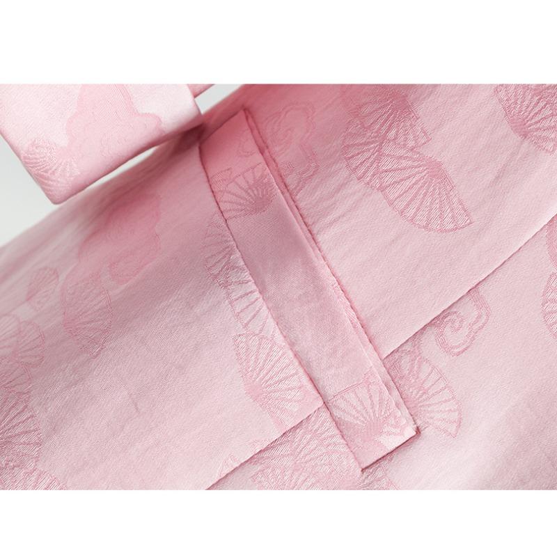 Стильный и элегантный женский розовый пиджак с цветочным принтом, летняя коллекция