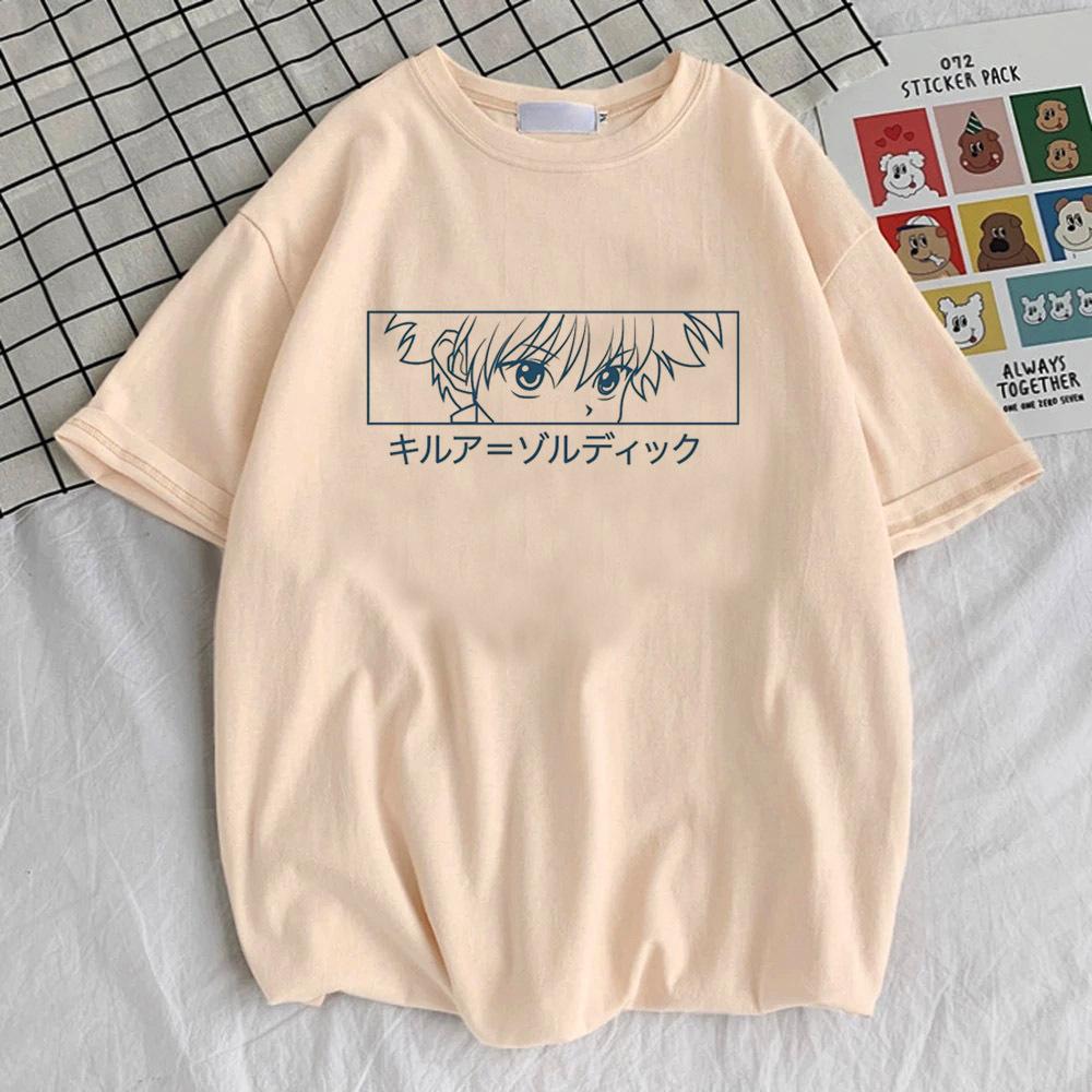 Hunter x Hunter Киллуа Золдик Хисока Курапика Гон футболка женская харадзюку Удобная хип-хоп рубашка Y2k Женская с принтом Пастельный
