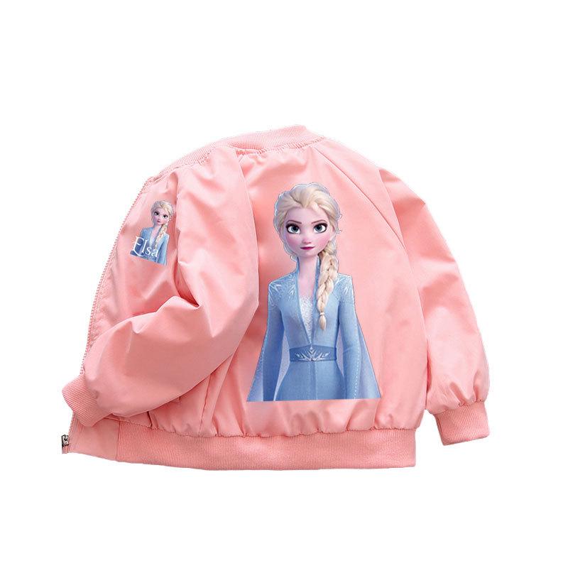 Легкая куртка для девочек Весна и Осень Новая для мальчиков Новая детская одежда Куртка-бомбер Принцесса для девочек Модная Трендовая