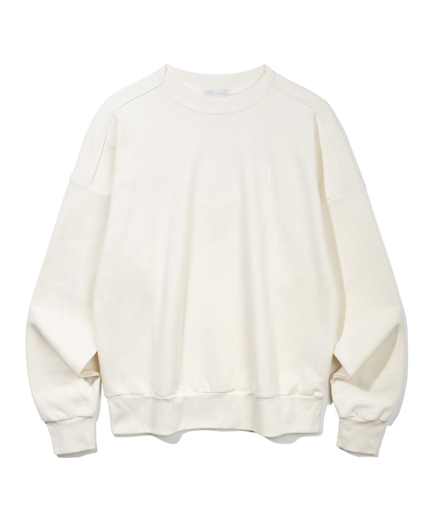 BAKKEN Comfort Logo Semi-Crop Sweatshirt Bk8908_Cream