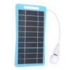 Solar Panel with Light Handle Blue 5V 5W USB Portable Solar Panel Charger for Outdoor Camping