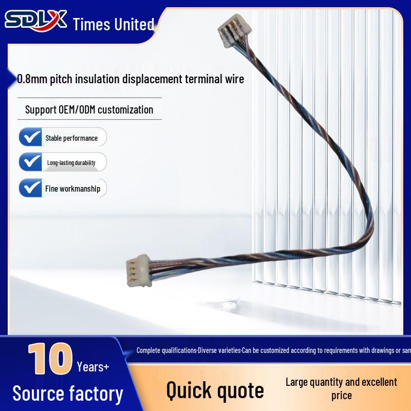0.8mm Pitch Insulation Displacement Terminal Wire - 0.6 Terminal Wire, Same Day Sample Available