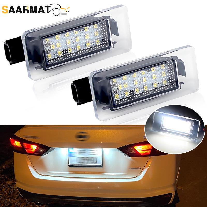 2 шт. Белые светодиодные фонари подсветки номерного знака для Nissan Serena C27 Altima Suzuki Landy Dacia Duster 265108990E Автомобильные аксессуары