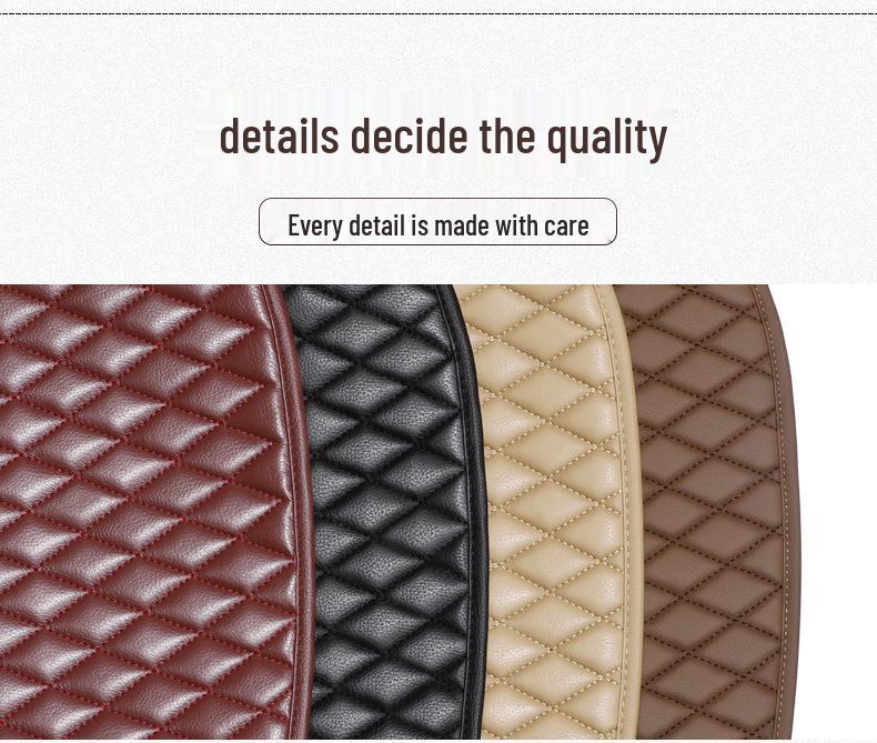 Универсальный кожаный комплект подушек для автомобильных сидений - Цельный, Охлаждающая подкладка, Четыре сезона, для водителя и заднего ряда