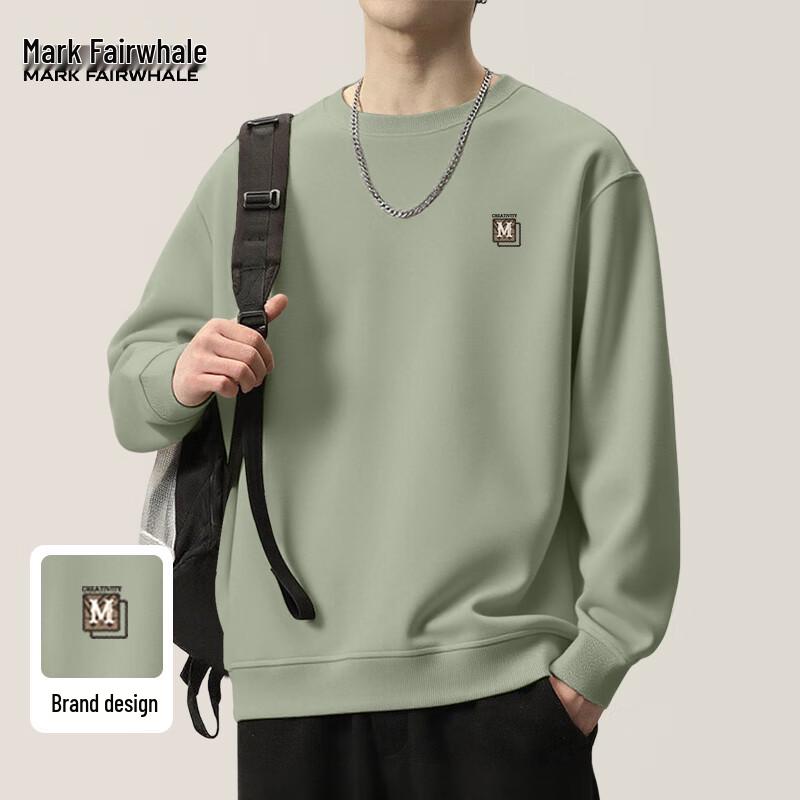 Mark Fairwhale Men's Heavyweight American Style Round Neck Sweatshirt