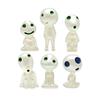 6 Pieces Specter Miniature Ornaments Luminous Alien Car Decoration Resin Statue Flower Pot Garden Landscape Decor