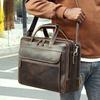 Мужская сумка для деловых поездок, портфель в стиле ретро, большая вместимость, мужская сумка для компьютера из коровьей кожи
