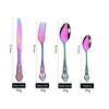 16Pcs/4Set Royal Gold Flatware Mirror Polish Stainless Steel Dinnerware Knife Fork Spoon For Wedding Housewarming Event Party