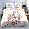 Floral Music Note Design Bedding Duvet Cover Set  (1*Duvet Cover 2*Pillowcases, without duvet insert)