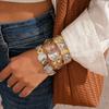 Геометрический круглый браслет с текстурой любви, сплетенный из эластичной веревки, старинное украшение